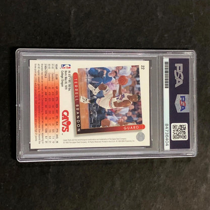 1993-94 Upper Deck #22 Terrell Brandon Signed Card AUTO PSA/DNA Slabbed Cavalier