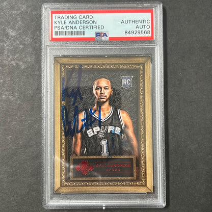 2014-15 Panini Court Kings #82 Kyle Anderson Signed Card AUTO PSA/DNA Slabbed RC