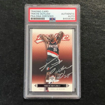 2003-04 Upper Deck MVP #223 Travis Outlaw Signed Card AUTO PSA Slabbed Portland
