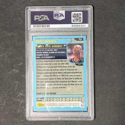 2001-02 Topps #74 Marc Jackson Signed Card PSA Slabbed Warriors