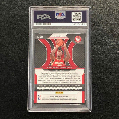 2020-21 Panini Prizm Silver #260 Onyeka Okongwu signed AUTO Card PSA/DNA Slabbed