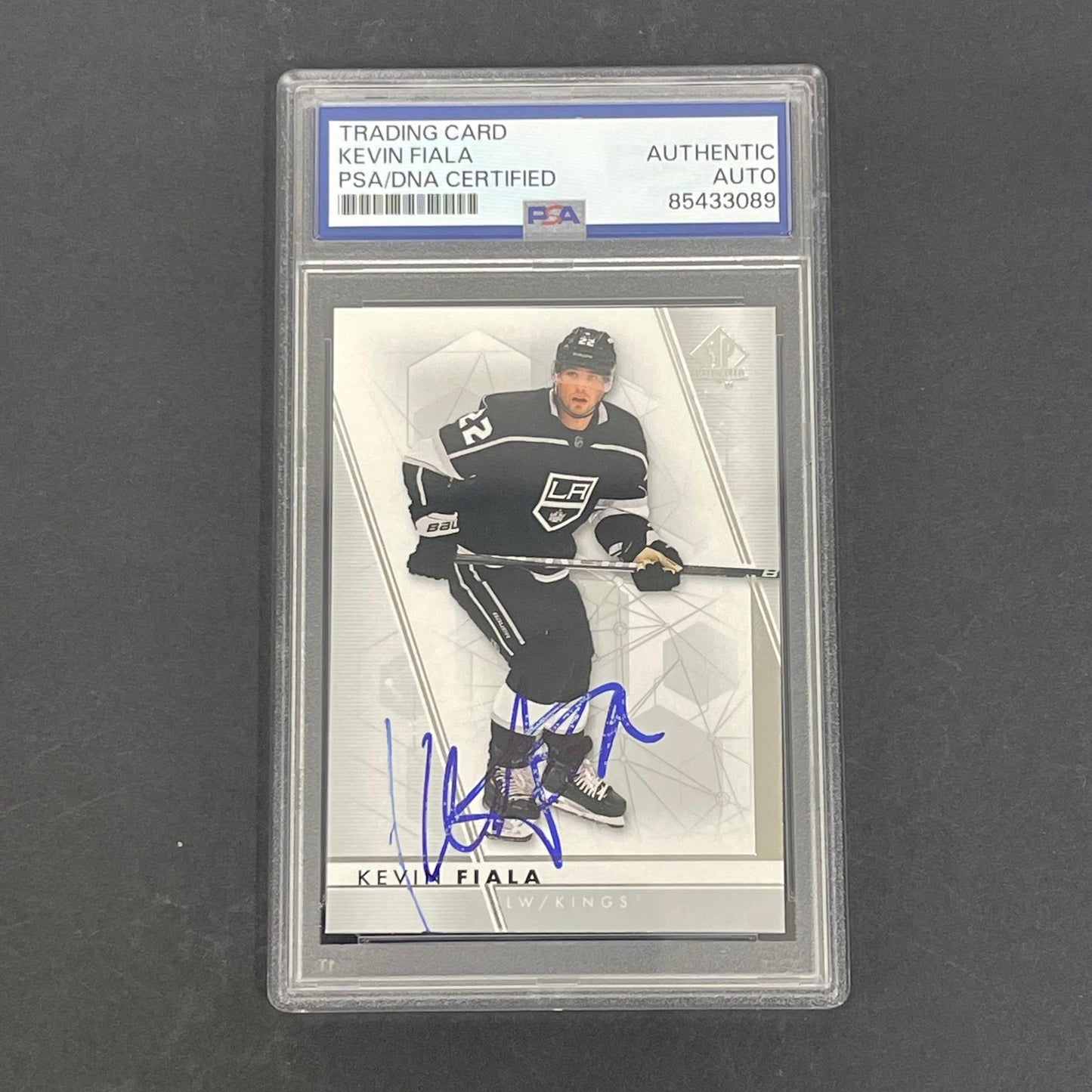 2022-23 SP Authentic #26 Kevin Fiala Signed Card AUTO PSA Slabbed Kings