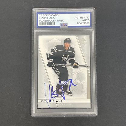 2022-23 SP Authentic #26 Kevin Fiala Signed Card AUTO PSA Slabbed Kings