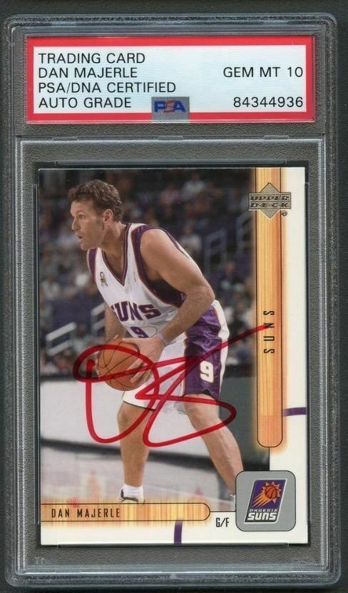 2001-02 Upper Deck #356 DAN MAJERLE Signed Card AUTO Grade 10 PSA Slabbed Suns