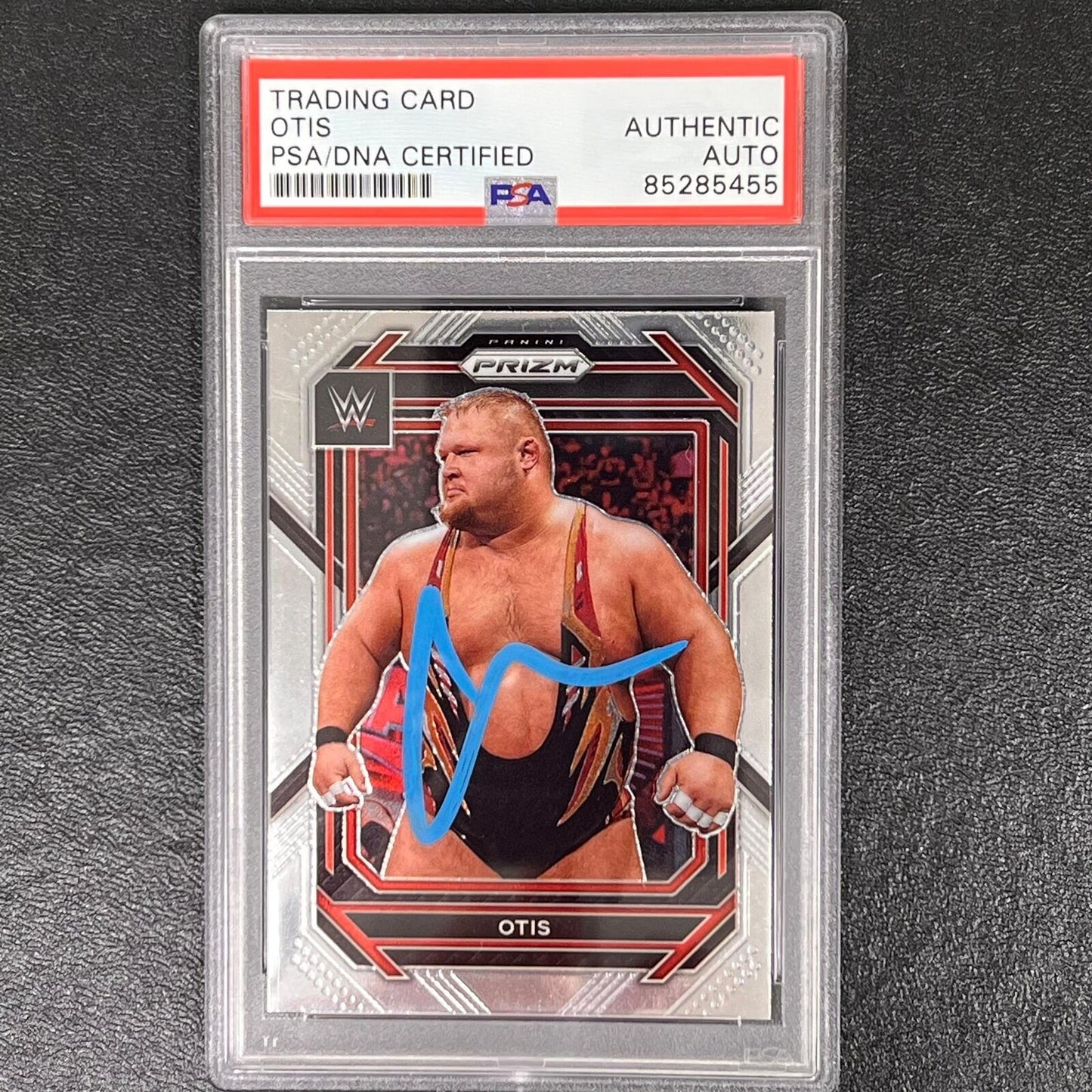 2023 Panini Prizm WWE #190 Otis Signed Card PSA AUTO Slabbed