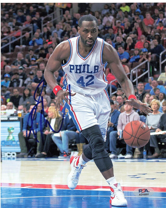 ELTON BRAND signed 8x10 photo PSA/DNA Philadelphia 76ers Autographed