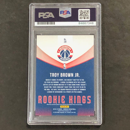 2018-19 Panini Donruss Rookie Kings #28 TROY BROWN JR. Signed Card AUTO GRADE 10