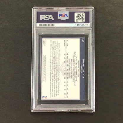 2009 Topps #140 Darrell Arthur Signed Card AUTO PSA Slabbed Grizzlies