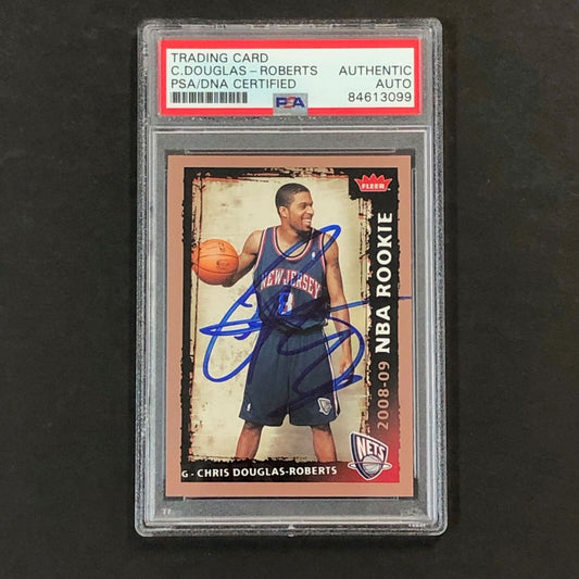 2008-09 Fleer #234 Chris Douglas-Roberts Signed Card AUTO PSA Slabbed RC Nets