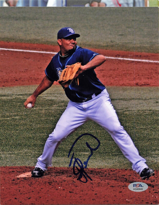 JOEL PERALTA signed 8x10 photo PSA/DNA Autographed Tampa Bay Rays