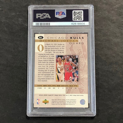 1995 Coll. Choice #M1 Michael Jordan PSA 5 EX He's Back