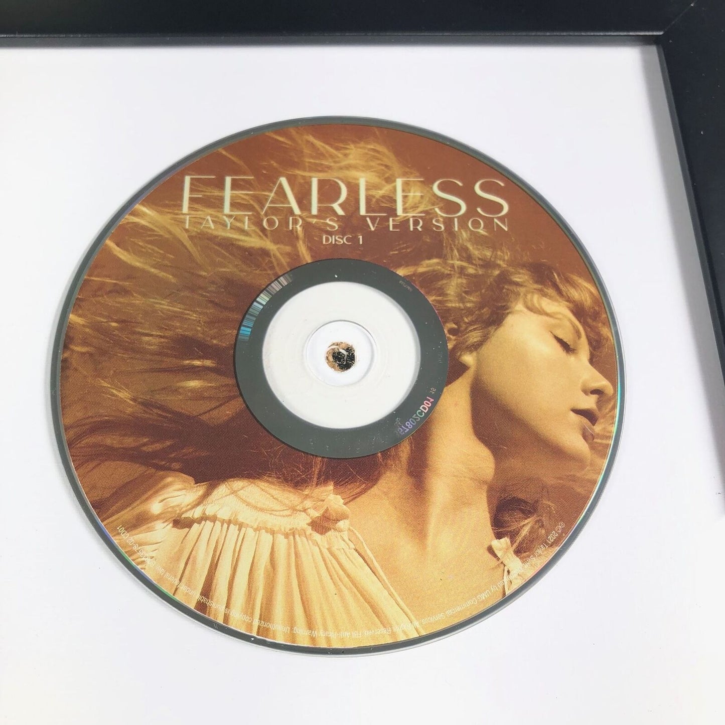 Taylor Swift Signed CD Cover Framed PSA/DNA Fearless Autographed