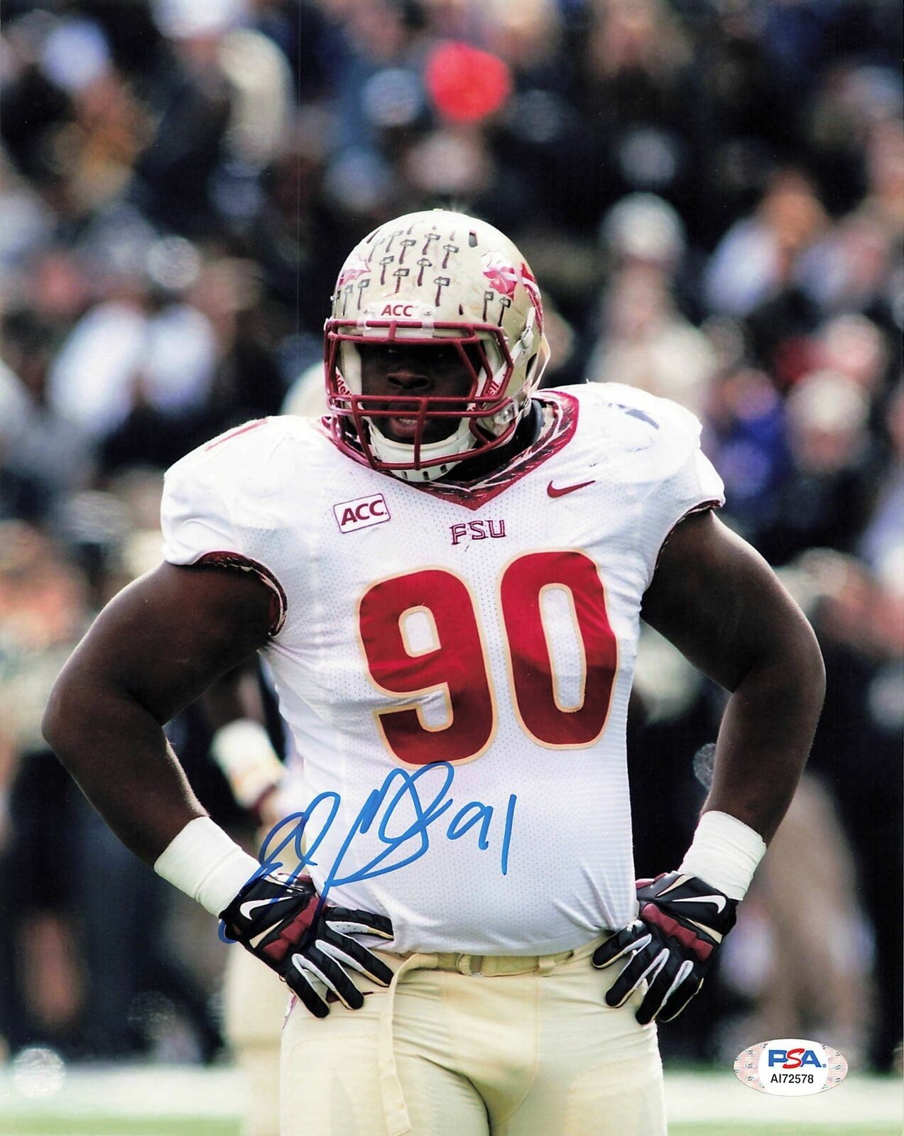 EDDIE GOLDMAN Signed 8x10 photo PSA/DNA Florida State Seminoles Autographed