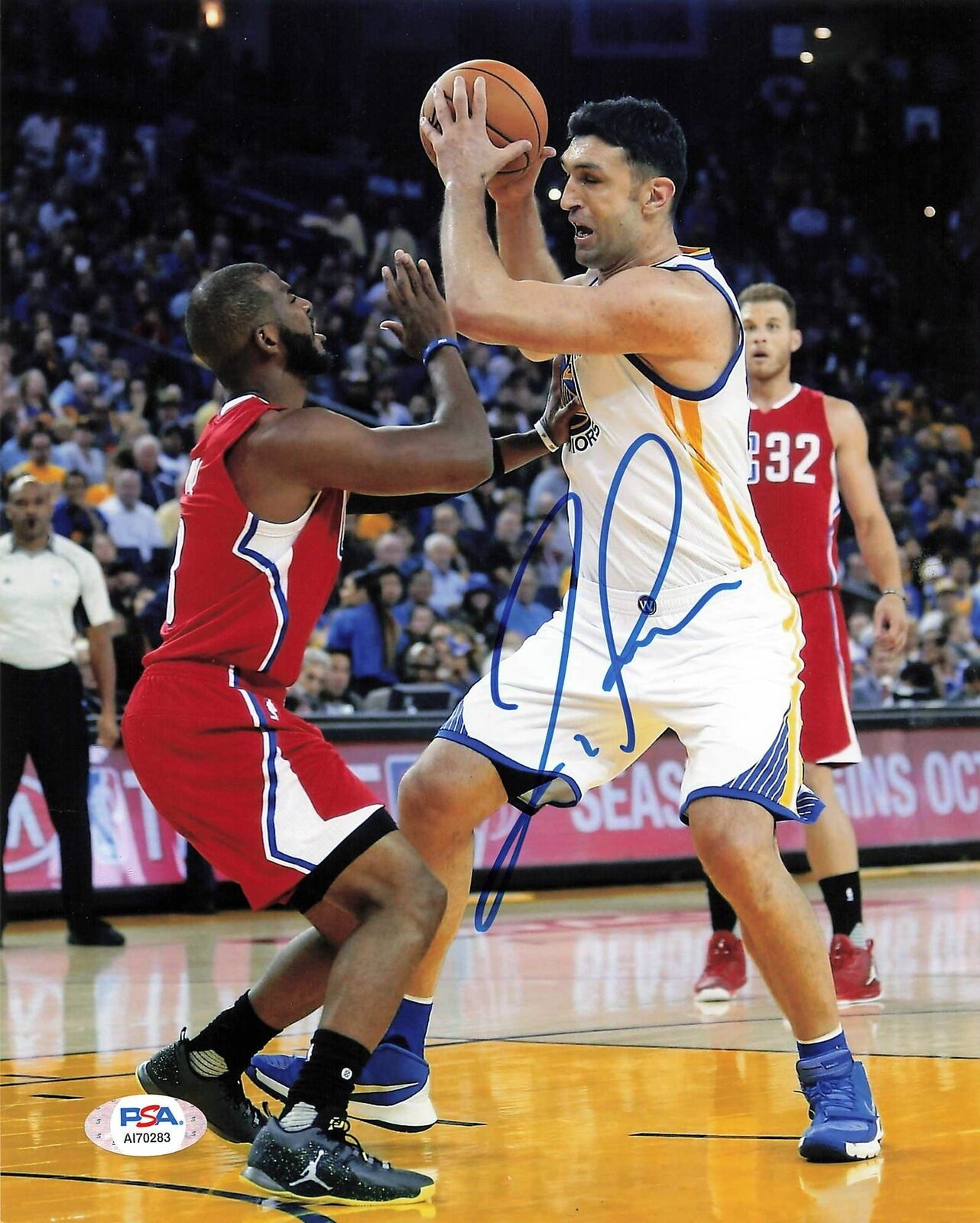 Zaza Pachulia signed 8x10 photo PSA/DNA Autographed Golden Sate Warriors