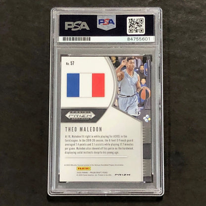 2020-21 Panini Prizm Draft Picks #57 Theo Maledon Signed Card AUTO PSA Slabbed R