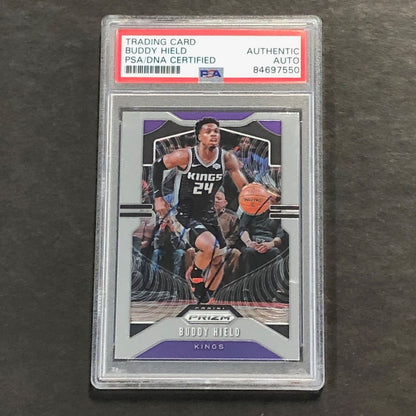 2019-20 Panini Prizm #127 Buddy Hield Signed Card AUTO PSA Slabbed Kings