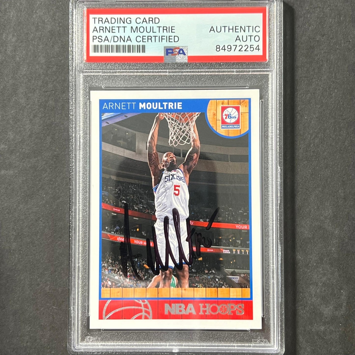 2013-14 Panini Hoops #228 Arnett Moultrie Signed Card AUTO PSA Slabbed 76ers