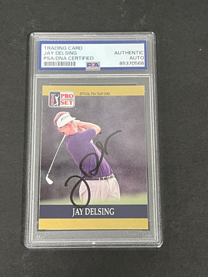 1990 PGA Tour Pro Set #46 Jay Delsing Signed Card PSA/DNA Autographed Slabbed Go