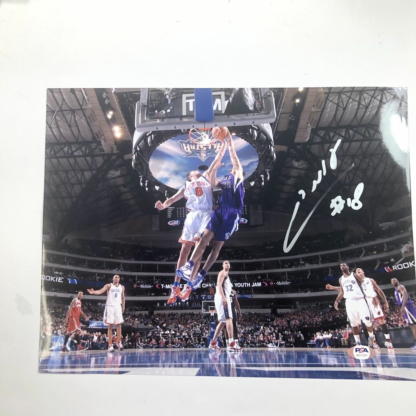 Omri Casspi signed 11x14 photo PSA/DNA Sacramento Kings Autographed