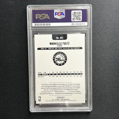 2017-18 Panini NBA Hoops #251 Markelle Fultz Signed Card PSA Slabbed RC 76ers