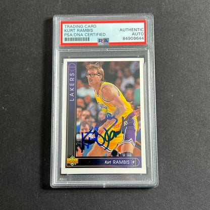 1993-94 Upper Deck #364 Kurt Rambis Signed Card Auto PSA Slabbed