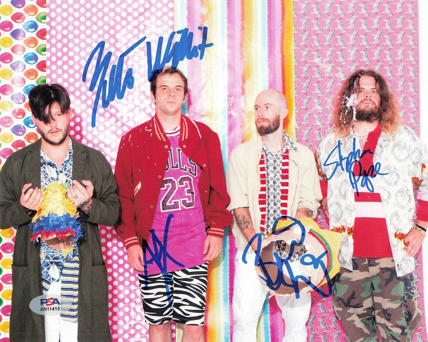 Wavves Alex Gates, Bily Hayes, Stephen Pope, Nathan Williams signed 8x10 photo P