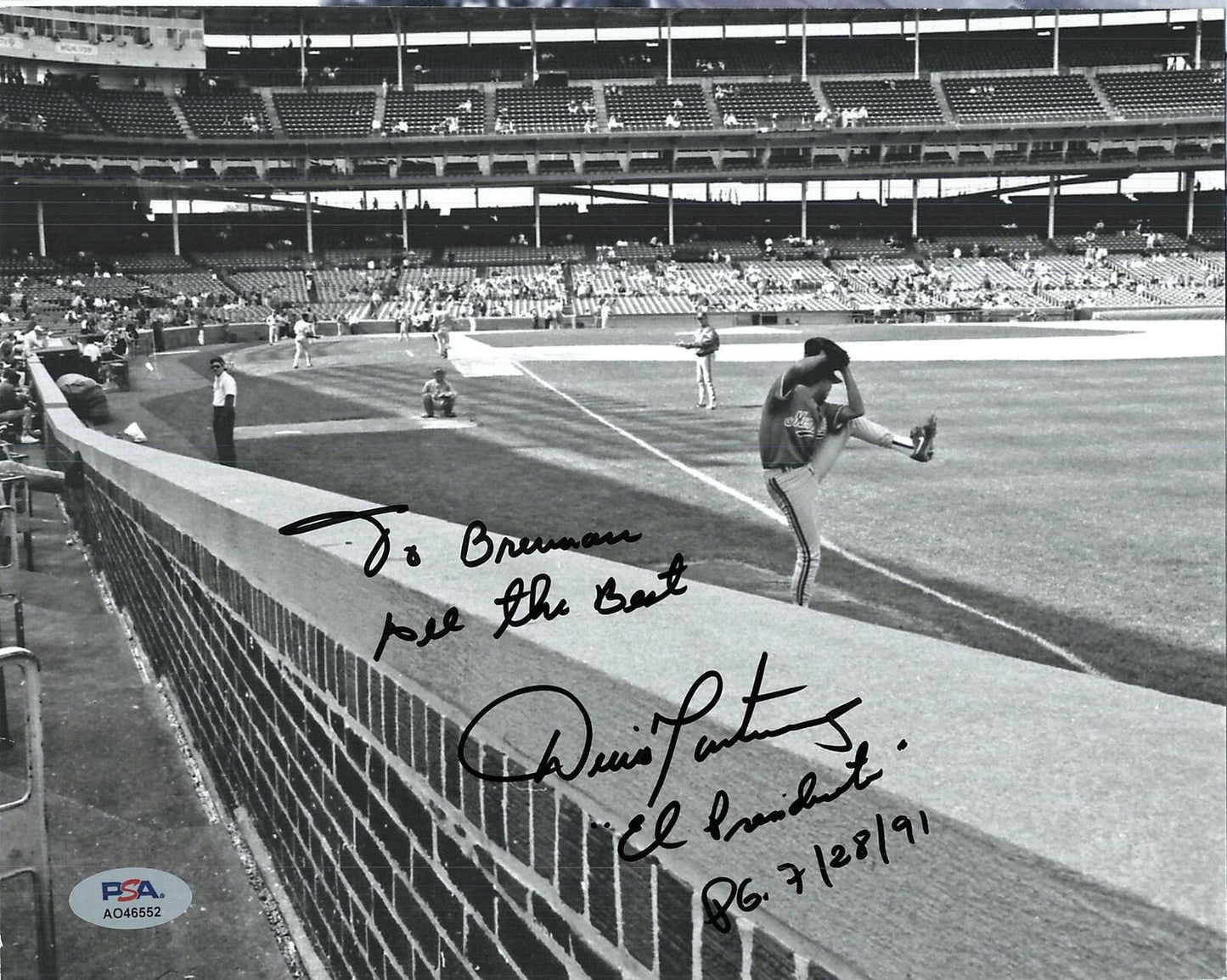 DENNIS MARTINEZ signed 8x10 photo PSA/DNA Autographed Montreal Expos