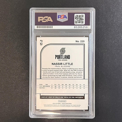 2019-20 NBA Hoops #220 Nassir Little Signed Rookie Card AUTO PSA Slabbed RC Blaz