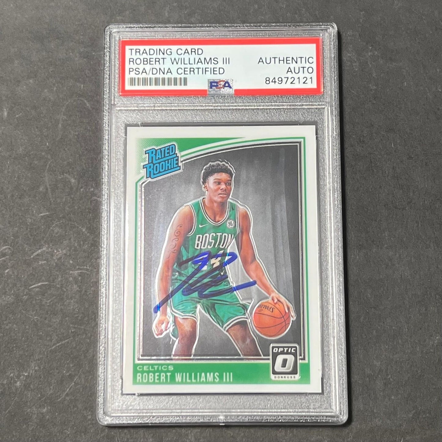 2018-19 Donruss Rated Rookie #167 Robert Williams III Signed Card AUTO PSA/DNA S