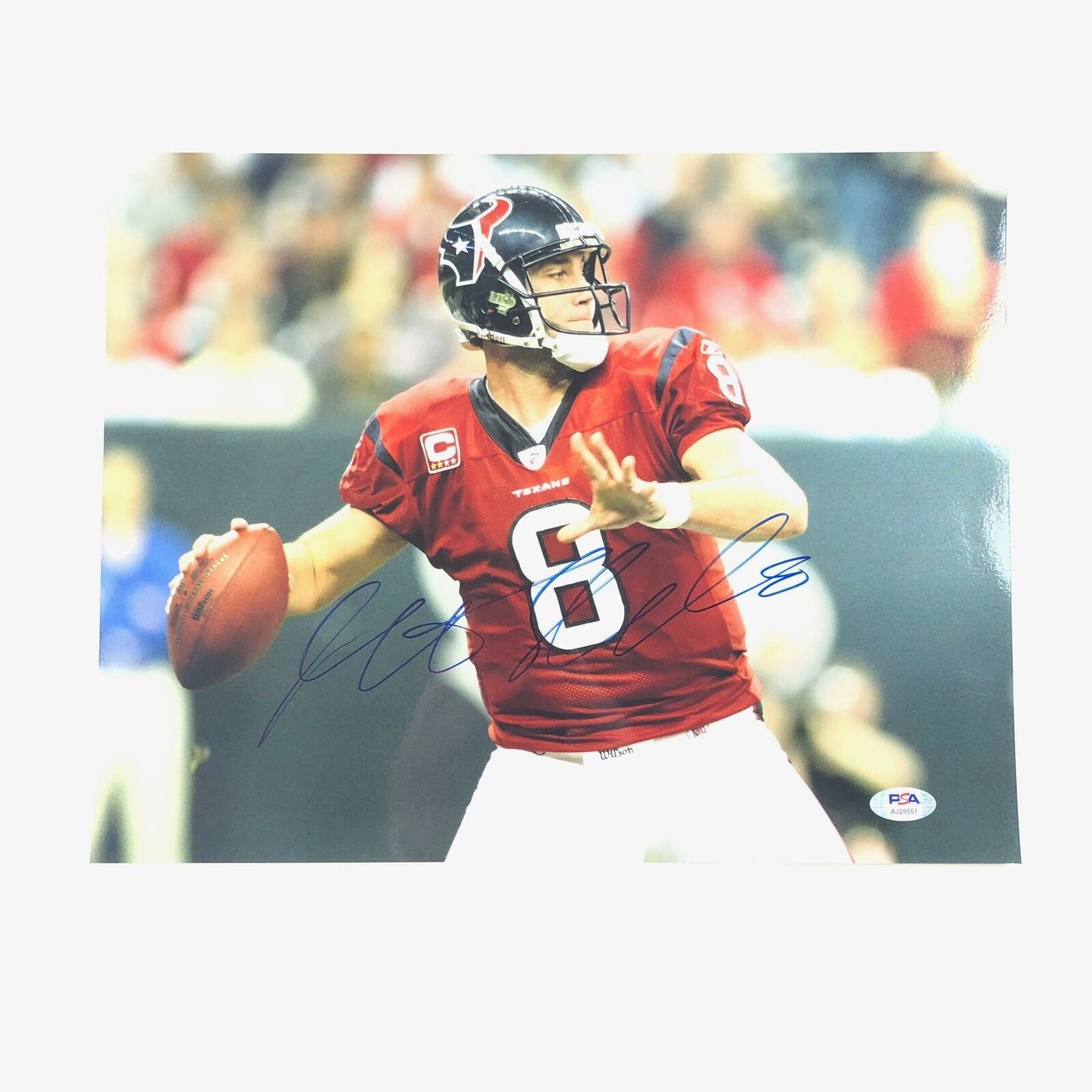 MATT SCHAUB signed 11x14 photo PSA/DNA Houston Texans Autographed