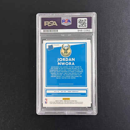 2021-22 Panini Donruss Optic #189 Jordan Nwora Signed Card AUTO PSA/DNA Slabbed