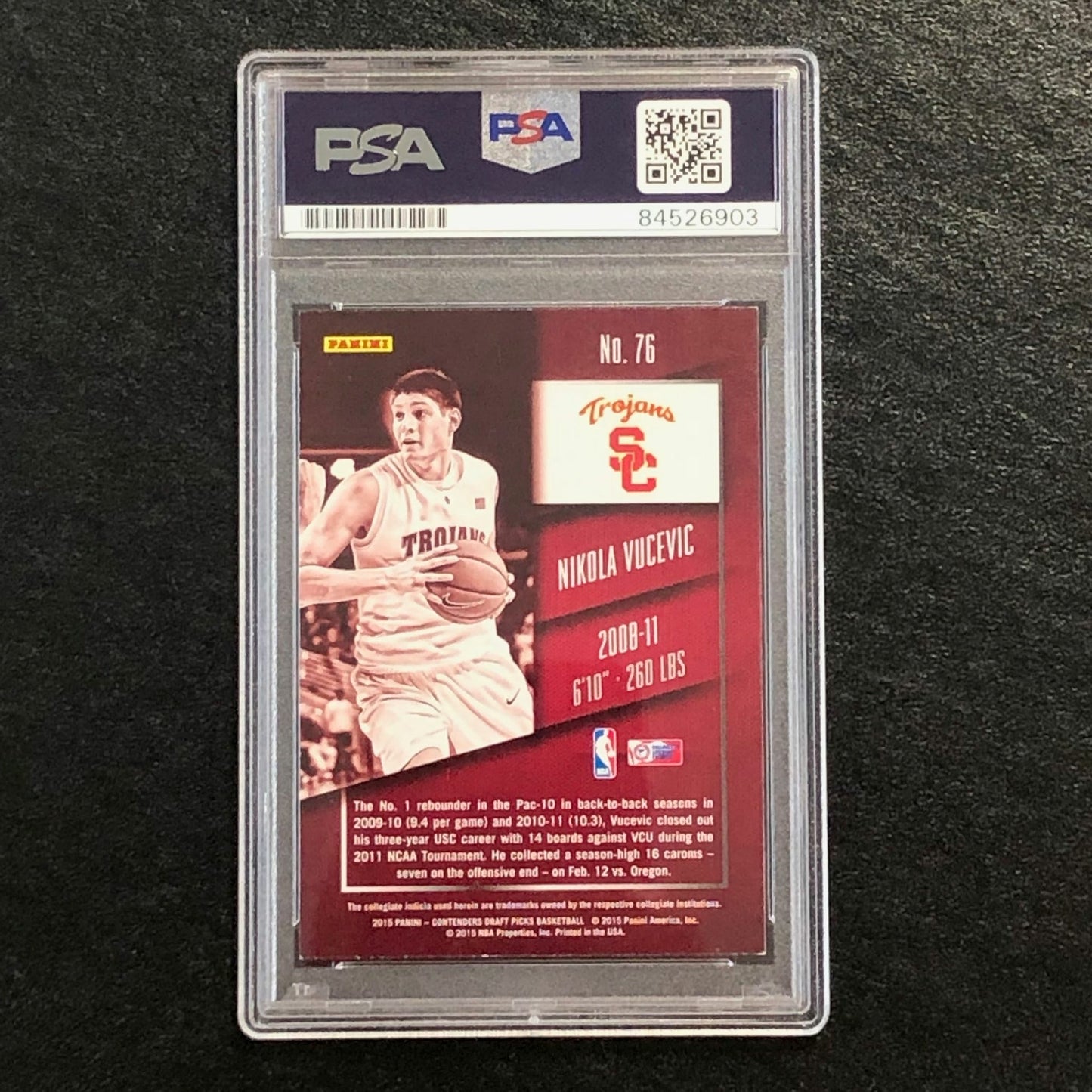 2015-16 Contenders Draft Picks Season Ticket #76 Nikola Vucevic Signed Card AUTO