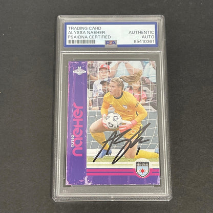 2021 Parkside NWSL #V32 Premier Alyssa Naeher Signed Card PSA Slabbed Auto
