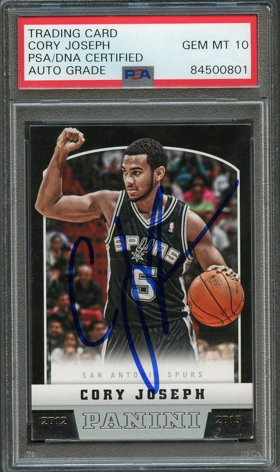 2012-13 Panini #252 CORY JOSEPH Signed Card AUTO 10 PSA Slabbed Spurs