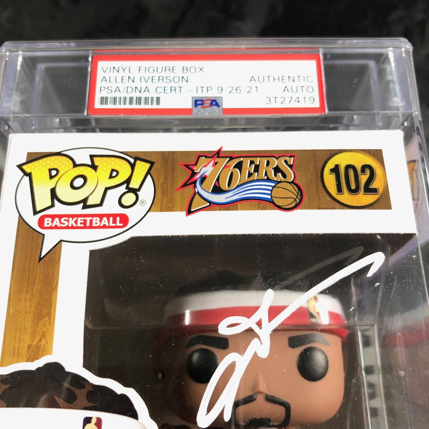 Allen Iverson Signed Funko Pop PSA/DNA Encapsulated Philadelphia 76ers Auto