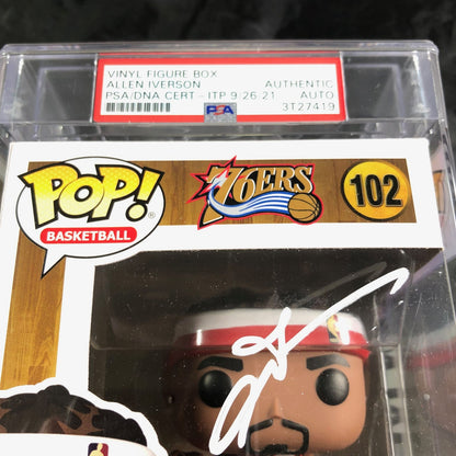 Allen Iverson Signed Funko Pop PSA/DNA Encapsulated Philadelphia 76ers Auto