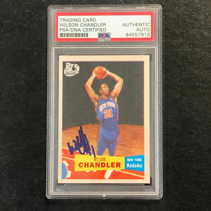2007 Topps 50th Anniversary #133 WILSON CHANDLER Signed Card AUTO PSA Slabbed Kn