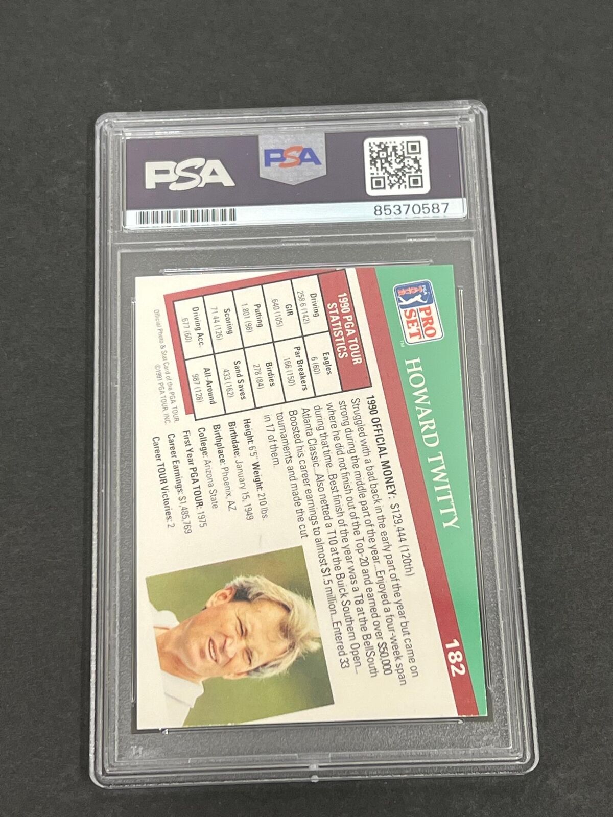 1991 Pro Set #182 Howard Twitty Signed Card PSA/DNA Slabbed Auto