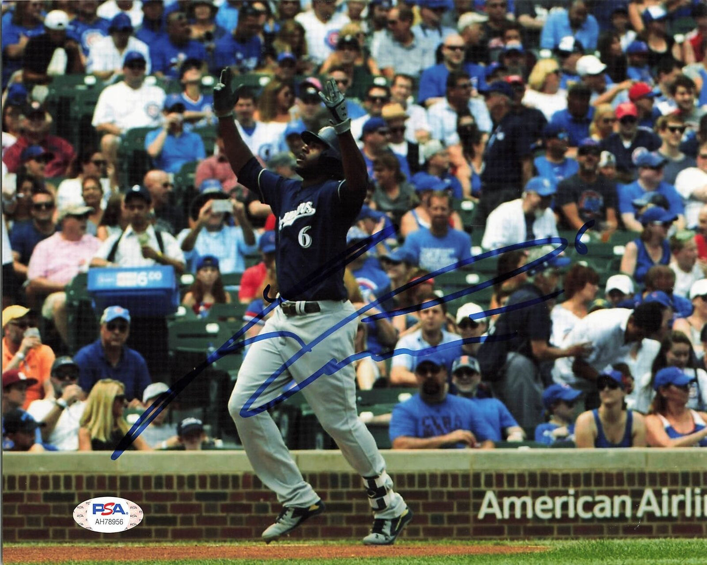 Lorenzo Cain signed 8x10 photo PSA/DNA Milwaukee Brewers Autographed