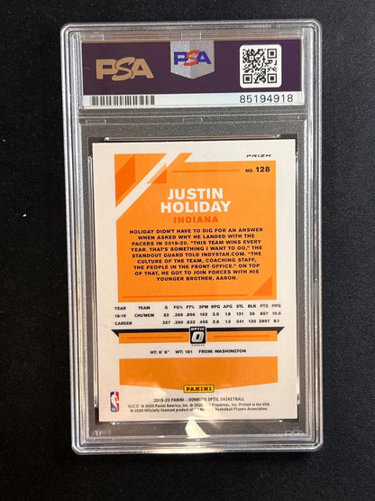 2019-20 Panini Donruss Optic #128 Justin Holiday Signed Card AUTO PSA Slabbed Bu