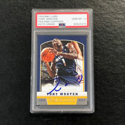 2012-13 Panini Basketball #290 Tony Wroten Signed Card AUTO 10 PSA Slabbed Grizz