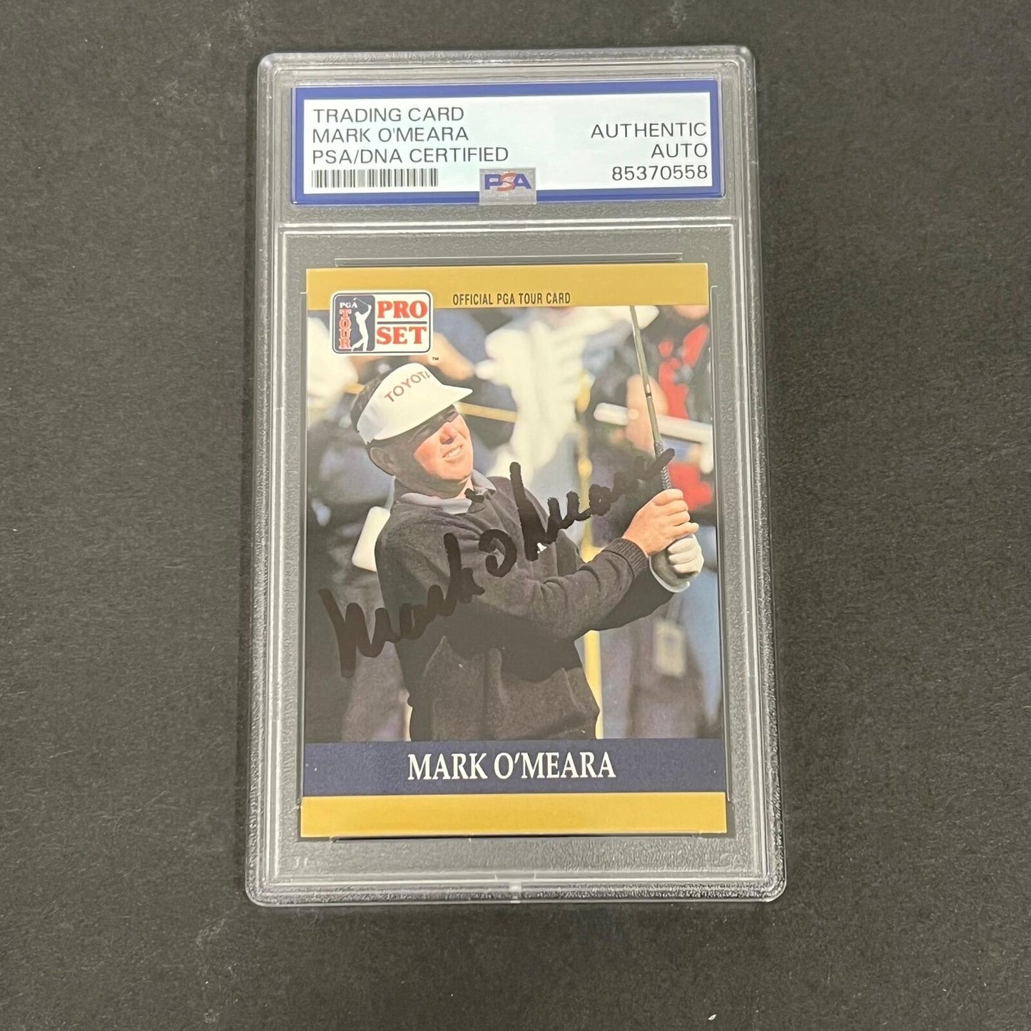 1990 PGA Tour Pro Set #30 Mark O'Meara Signed Card PSA/DNA Autographed Slabbed G