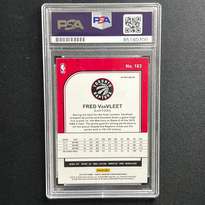 2019-20 Panini NBA Hoops #183 Fred VanVleet Signed Card Auto 10 PSA Slabbed Rapt