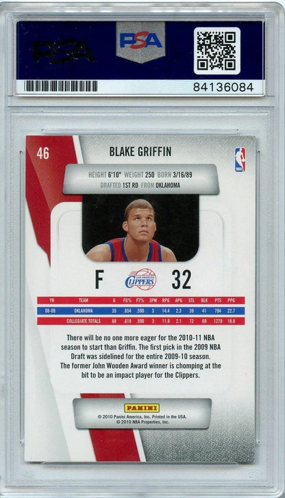 Blake Griffin 2010-11 Prestige AUTO card PSA Slabbed Autographed Signed Panini