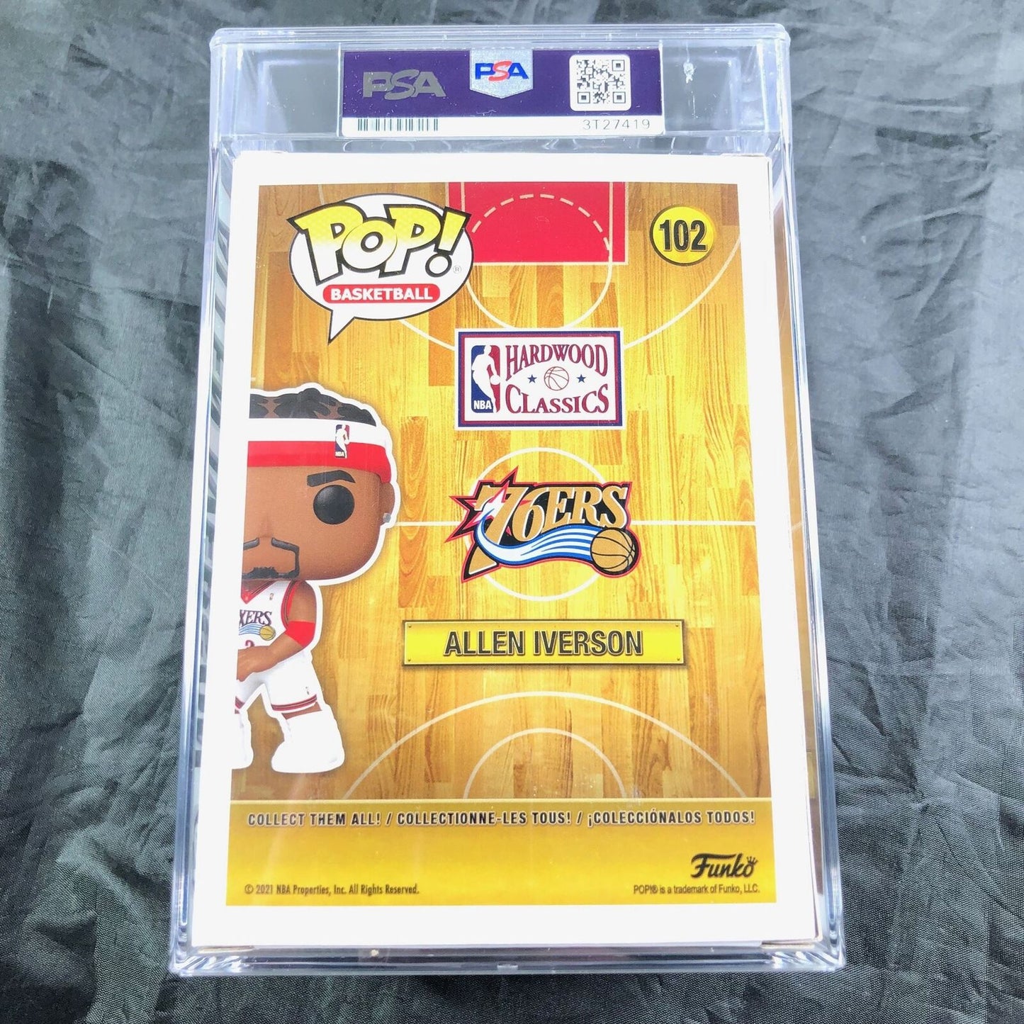 Allen Iverson Signed Funko Pop PSA/DNA Encapsulated Philadelphia 76ers Auto