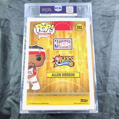 Allen Iverson Signed Funko Pop PSA/DNA Encapsulated Philadelphia 76ers Auto