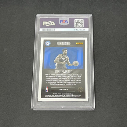 2020 Panini Illusions Hoops #53 Joel Embiid signed card PSA/DNA Philadelphia 76e
