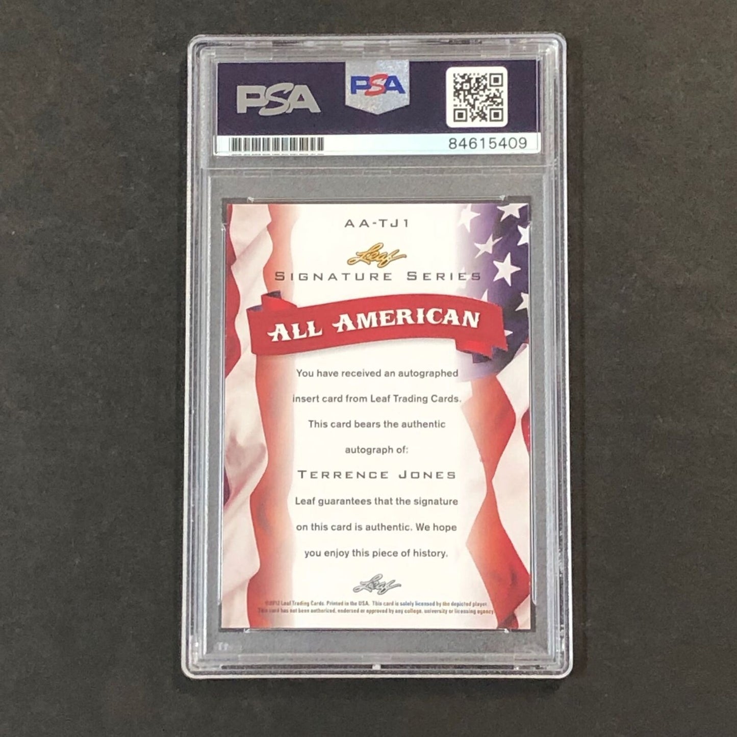 2012 Leaf Signature Series All-American #1 Terrence Jones Signed AUTO PSA/DNA