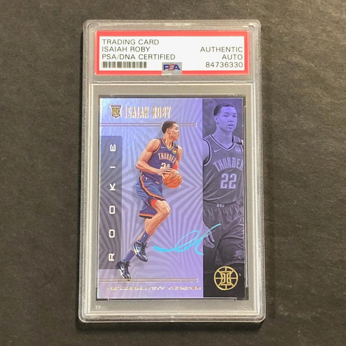 2019-20 Panini Illusions #174 Isaiah Roby Signed Card PSA Slabbed Thunder