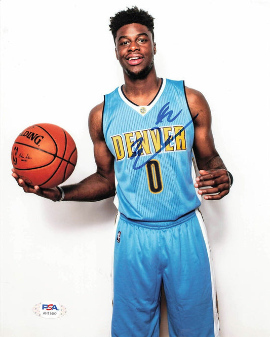 Emmanuel Mudiay signed 8x10 photo PSA/DNA Denver Nuggets Autographed Jazz